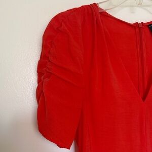 Zara Red Short Sleeve Romper